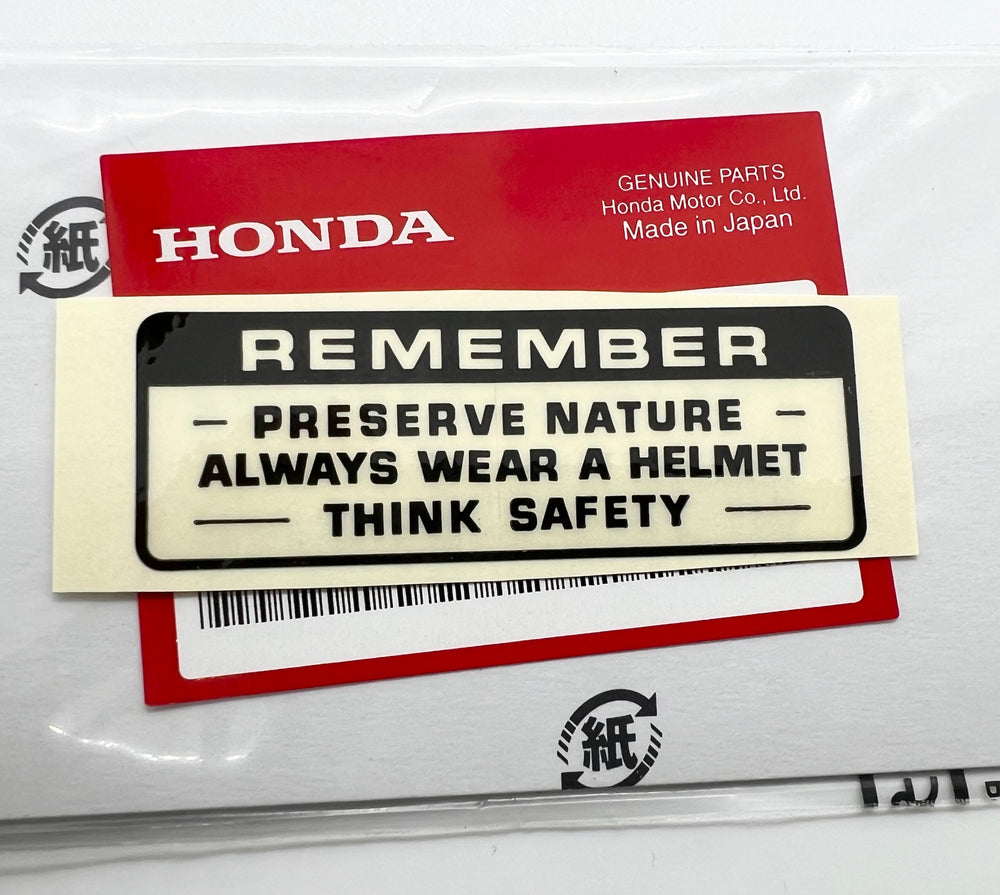 Preserve nature decal (Black) oem Honda