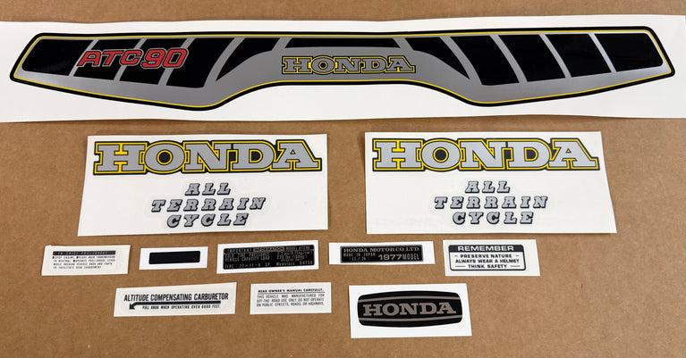1977 Honda ATC90 complete decal kit