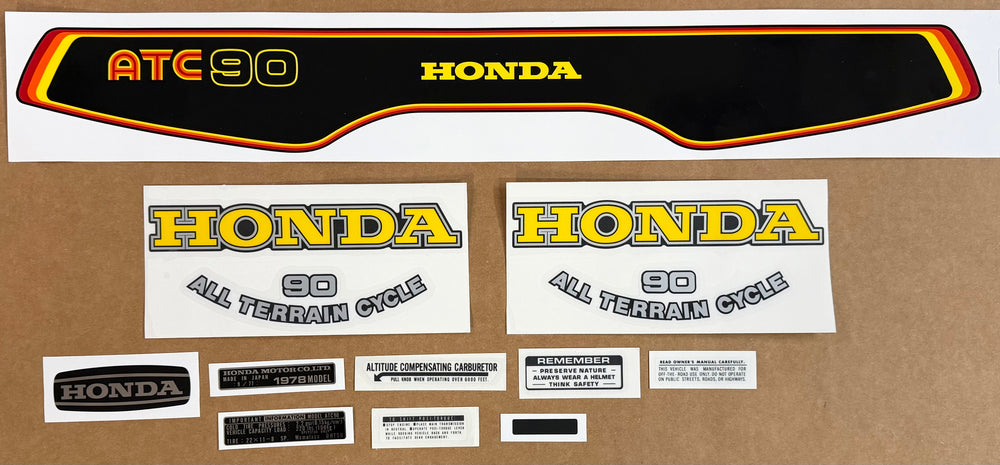 1978 Honda ATC90 complete decal kit