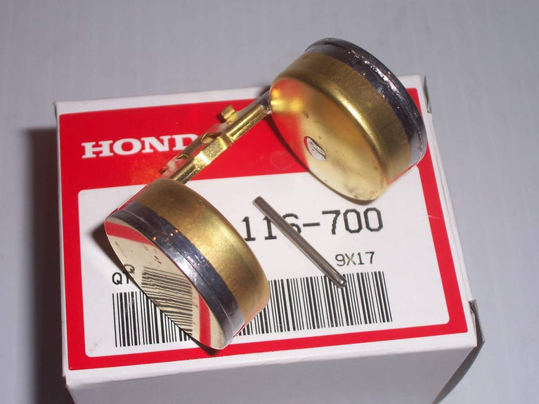 carb NOS Honda ATC90 brass float assembly w pin # 16013-116-700